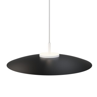 Lámpara de techo VALENTINA.Metal plano negro y módulo blanco.LED 18W