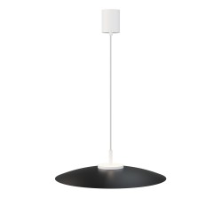 Lámpara de techo VALENTINA.Metal plano negro y módulo blanco.LED 18W