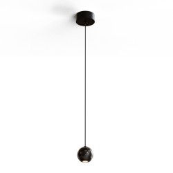 Lámpara de techoVITA.Bola de mármol negro. 5W 2700k.7x7x6.2cm | Sulion