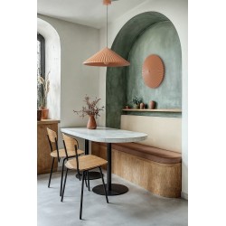 Lámpara de techo ELENA.Pantalla yeso color arcilla Ø 50cm.1xE27|Sulion