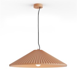 Lámpara de techo ELENA.Pantalla yeso color arcilla Ø 60cm.1xE27|Sulion