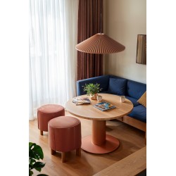 Lámpara de techo ELENA.Pantalla yeso color arcilla Ø 60cm.1xE27|Sulion