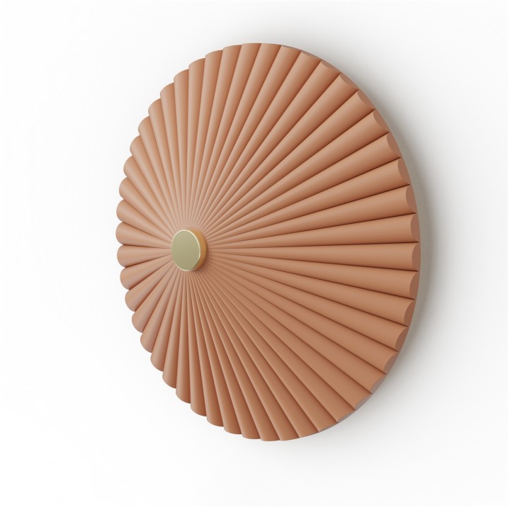 Aplique ELENA. Yeso de color arcilla. LED 9W 2700k.  Ø 30cm|Sulion