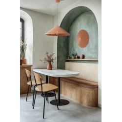 Aplique ELENA.Yeso de color arcilla. LED 12W 2700k. Ø 50cm|Sulion