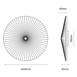 Aplique ELENA.Yeso de color arcilla. LED 12W 2700k. Ø 50cm|Sulion