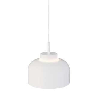 Lámpara de techo CARMEN. Metal acampanado blanco y módulo blanco. 9W