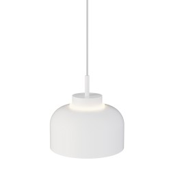 Lámpara de techo CARMEN. Metal acampanado blanco y módulo blanco. 9W