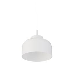 Lámpara de techo CARMEN. Metal acampanado blanco y módulo blanco. 9W