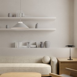 Lámpara de techo CARMEN. Metal cono blanco y módulo blanco. LED 9W