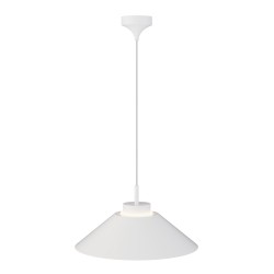 Lámpara de techo CARMEN. Metal cono blanco y módulo blanco. LED 9W