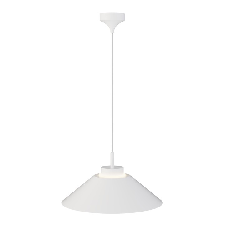 Lámpara de techo CARMEN. Metal cono blanco y módulo blanco. LED 9W