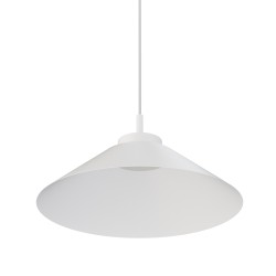 Lámpara de techo CARMEN. Metal cono blanco y módulo blanco. LED 9W