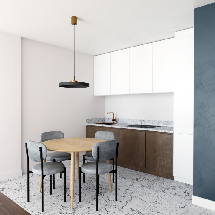 Lámpara de techo CARMEN. Metal acabado negro y módulo latón . LED 9W