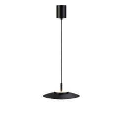 Lámpara de techo VALENTINA.Metal plano S negro y módulo negro. LED 18W