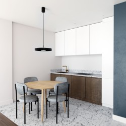 Lámpara de techo VALENTINA.Metal acabado negro y módulo negro. LED 18W