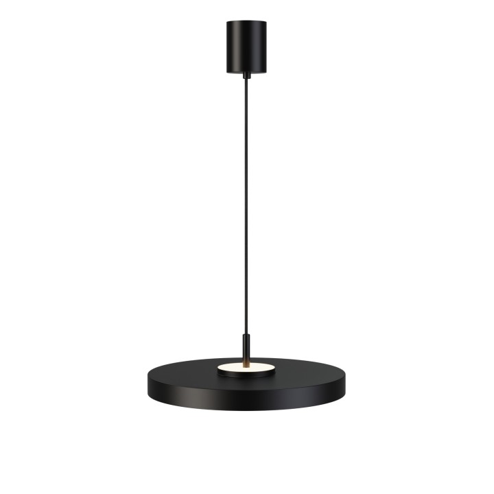 Lámpara de techo VALENTINA.Metal acabado negro y módulo negro. LED 18W