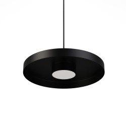 Lámpara de techo VALENTINA.Metal acabado negro y módulo negro. LED 18W