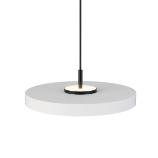 Lámpara de techo VALENTINA.Metal acabado blanco y módulo negro.LED 18W