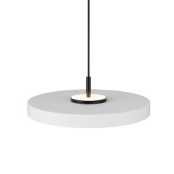 Lámpara de techo VALENTINA.Metal acabado blanco y módulo negro.LED 18W