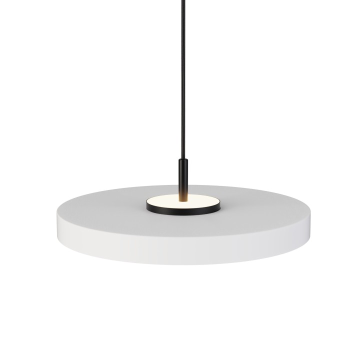 Lámpara de techo VALENTINA.Metal acabado blanco y módulo negro.LED 18W