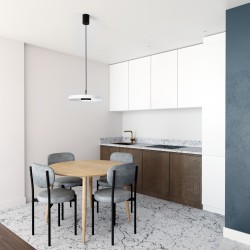 Lámpara de techo VALENTINA.Metal acabado blanco y módulo negro.LED 18W