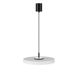 Lámpara de techo VALENTINA.Metal acabado blanco y módulo negro.LED 18W
