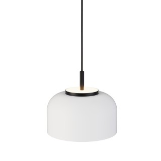 Lámpara de techo VALENTINA.Metal acampanado blanco y módulo negro. 18W