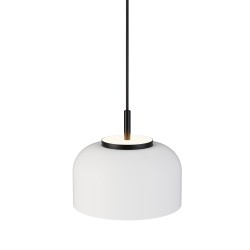 Lámpara de techo VALENTINA.Metal acampanado blanco y módulo negro. 18W