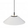 Lámpara de techo VALENTINA.Metal cono blanco y módulo negro.LED 18W