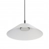 Lámpara de techo VALENTINA.Metal cono blanco y módulo negro.LED 18W