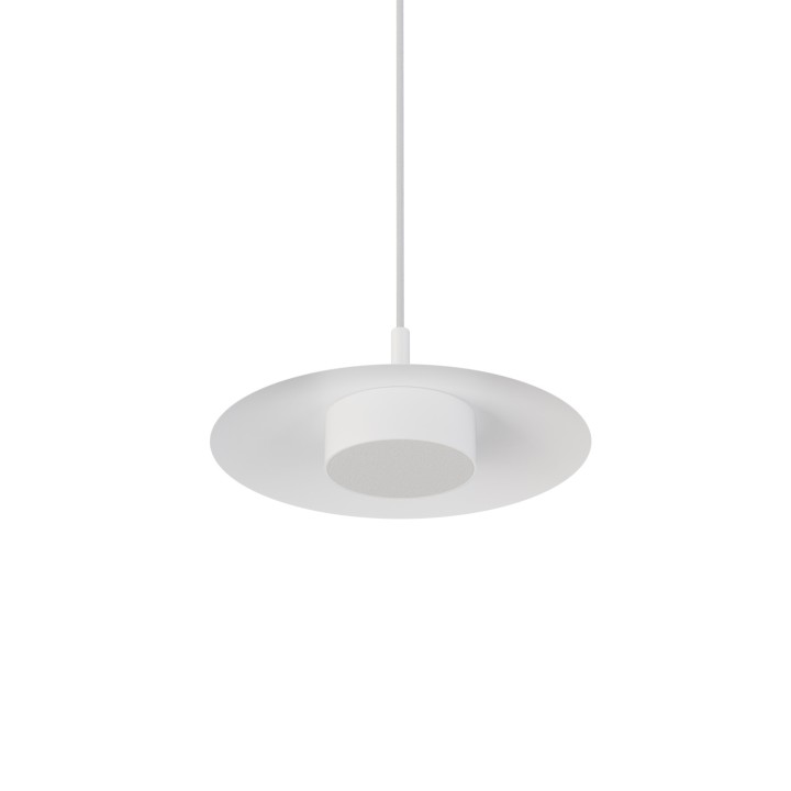 Lámpara de techo VALENTINA.Metal plano S blanco y módulo blanco.LED18W