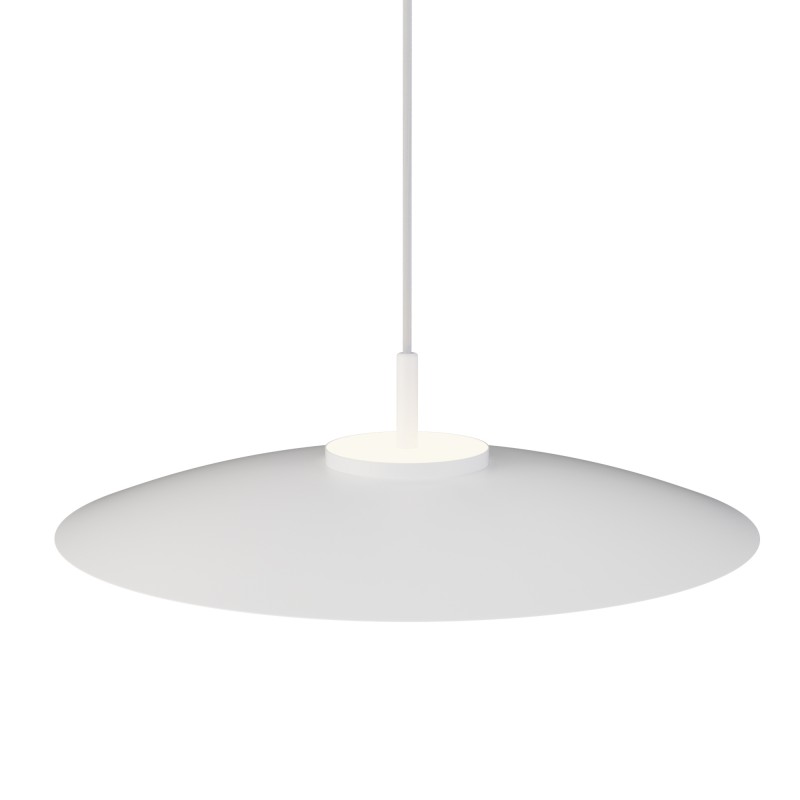 Lámpara de techo VALENTINA.Metal plano blanco y módulo blanco.LED18W