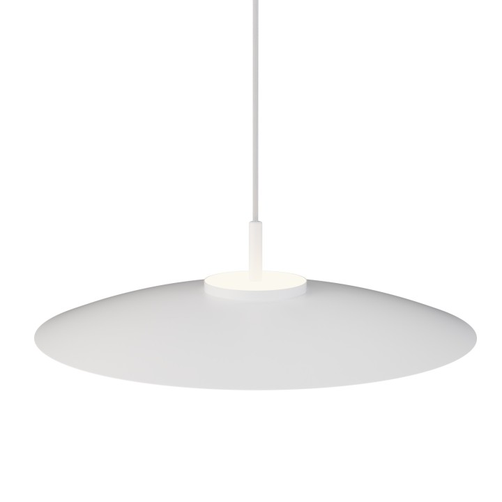 Lámpara de techo VALENTINA.Metal plano blanco y módulo blanco.LED18W