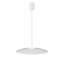 Lámpara de techo VALENTINA.Metal plano blanco y módulo blanco.LED18W