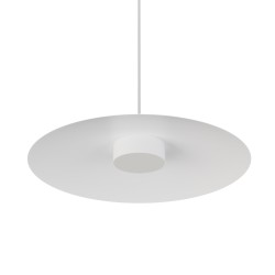 Lámpara de techo VALENTINA.Metal plano blanco y módulo blanco.LED18W