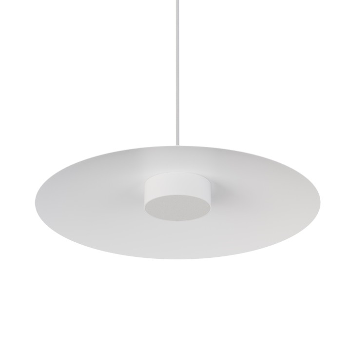 Lámpara de techo VALENTINA.Metal plano blanco y módulo blanco.LED18W