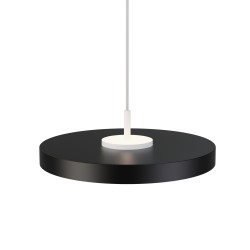 Lámpara de techo VALENTINA.Metal acabado negro y módulo blanco.LED 18W