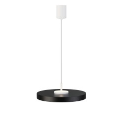 Lámpara de techo VALENTINA.Metal acabado negro y módulo blanco.LED 18W