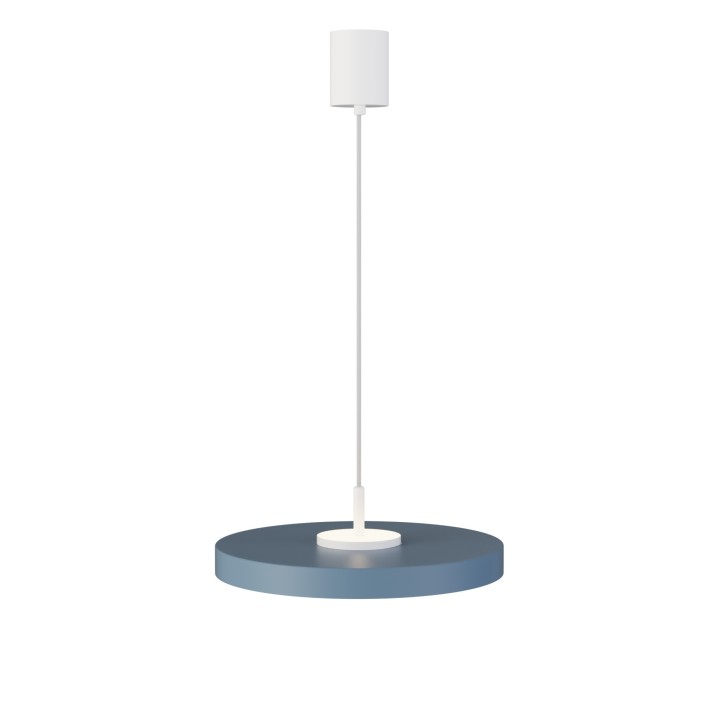 Lámpara de techo VALENTINA.Metal acabado azul y módulo blanco.LED 18 W