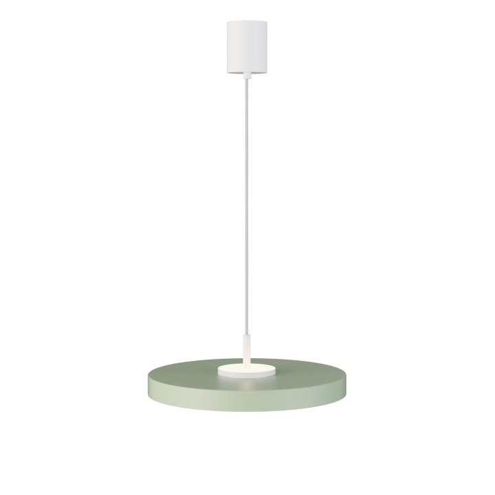 Lámpara de techo VALENTINA.Metal acabado verde y módulo blanco.LED 18W