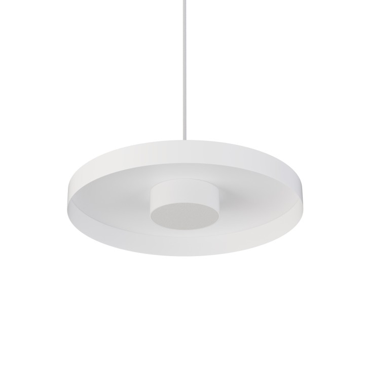 Lámpara de techo VALENTINA.Metal acabado blanco y módulo blanco.LED18W