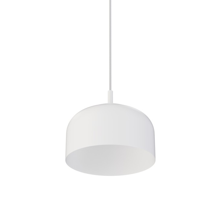 Lámpara de techo VALENTINA.Metal acampanado blanco y módulo blanco.18W