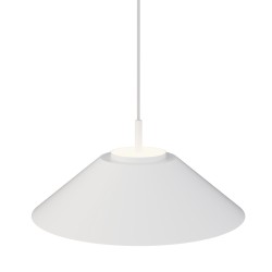 Lámpara de techo VALENTINA.Metal cono blanco y módulo blanco. LED 18W