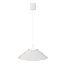 Lámpara de techo VALENTINA.Metal cono blanco y módulo blanco. LED 18W