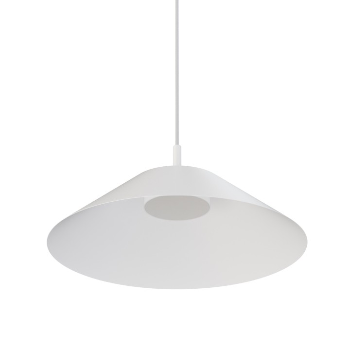 Lámpara de techo VALENTINA.Metal cono blanco y módulo blanco. LED 18W