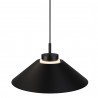Lámpara de techo CARMEN. Metal cono negro y módulo negro. LED 9W