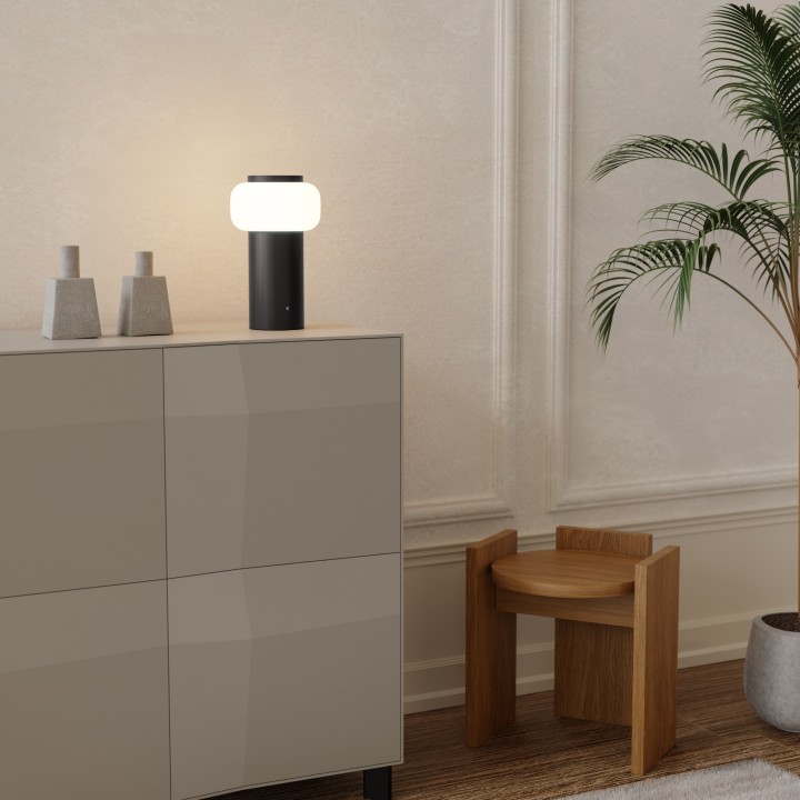 Sobremesa portátil MIMO LED 2W color negro con IP44 | Sulion