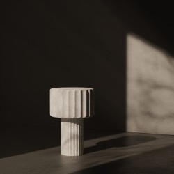 Sobremesa OLIMPIA. Hormigón blanco. 2xE27 |Sulion