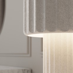 Sobremesa OLIMPIA. Hormigón blanco. 2xE27 |Sulion