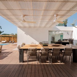 Ventilador de techocon luz DANA blanco IP66 - Sulion